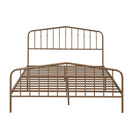 Queen Size Metal Bed Frame Steel Slat Platform Headboard Footboard Bedroom HW63428