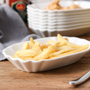 8-Piece 7.75"  Ceramic White Porcelain Breakfast Tray Dinner Plate