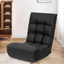 4-Position Floor Chair Folding Lazy Sofa w/Adjustable Backrest& Headrest HW66375