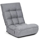 4-Position Floor Chair Folding Lazy Sofa w/Adjustable Backrest& Headrest HW66375