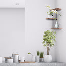 Wall Corner Shelves 3-Tier Rustic Wood Floating Multi-purpose Storage Shelves HW59525