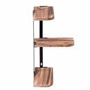 Wall Corner Shelves 3-Tier Rustic Wood Floating Multi-purpose Storage Shelves HW59525