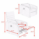 Manual Recliner Sofa Chair Contemporary Foldable-Back Leather Reclining Chair Modern Living Room Furniture HW57305