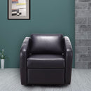 Manual Recliner Sofa Chair Contemporary Foldable-Back Leather Reclining Chair Modern Living Room Furniture HW57305