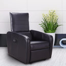 Manual Recliner Sofa Chair Contemporary Foldable-Back Leather Reclining Chair Modern Living Room Furniture HW57305