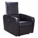 Manual Recliner Sofa Chair Contemporary Foldable-Back Leather Reclining Chair Modern Living Room Furniture HW57305