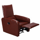 Manual Recliner Sofa Chair Contemporary Foldable-Back Leather Reclining Chair Modern Living Room Furniture HW57305