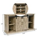 TV Stand Sliding Barn Door Media Center Console Cabinet for TV's 60" HW62851