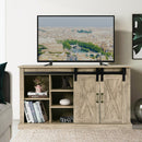 TV Stand Sliding Barn Door Media Center Console Cabinet for TV's 60" HW62851