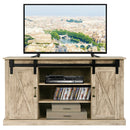 TV Stand Sliding Barn Door Media Center Console Cabinet for TV's 60" HW62851