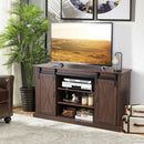 TV Stand Sliding Barn Door Media Center Console Cabinet for TV's 60" HW62851