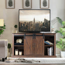 TV Stand Sliding Barn Door Media Center Console Cabinet for TV's 60" HW62851