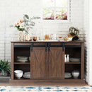 TV Stand Sliding Barn Door Media Center Console Cabinet for TV's 60" HW62851