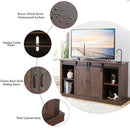 TV Stand Sliding Barn Door Media Center Console Cabinet for TV's 60" HW62851