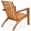 2PCS Acacia Wood Adirondack Chair Lounge Armchair Durable Outdoor Garden Yard 2*OP70602