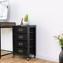 Rolling File Cabinet Heavy Duty Mobile Storage Filing Cabinet w/ 4 Drawers HW54022
