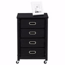Rolling File Cabinet Heavy Duty Mobile Storage Filing Cabinet w/ 4 Drawers HW54022