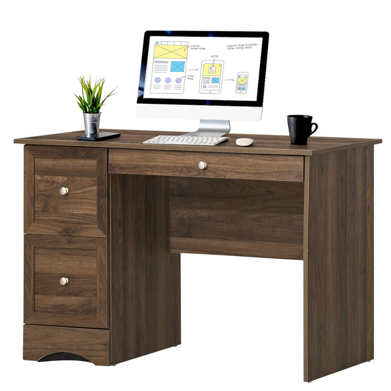 Computer Desk Home Office Study Table Spacious Workstation w/ 3 Drawers HW65142