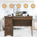 Computer Desk Home Office Study Table Spacious Workstation w/ 3 Drawers HW65142