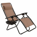 Folding Zero Gravity Chair Outdoor Picnic Camping Sunbath Beach Chair with Utility Tray Reclining Lounge Chairs OP70528