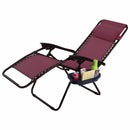 Folding Zero Gravity Chair Outdoor Picnic Camping Sunbath Beach Chair with Utility Tray Reclining Lounge Chairs OP70528