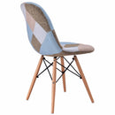 Set of 2 Pcs Modern Dining Side Chair Armless Linen Upholstered with Wood Legs Mid Century Furniture Dining Chair HW56503