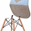 Set of 2 Pcs Modern Dining Side Chair Armless Linen Upholstered with Wood Legs Mid Century Furniture Dining Chair HW56503