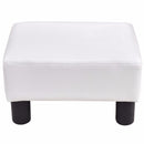 Small Ottoman Footrest PU Leather Footstool Rectangular Seat Stool Portable White Red Modern Home Sofa Chair HW56300
