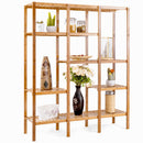 Multifunctional Bamboo Shelf Storage Organizer Rack Plant Stand Display Closet