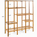 Multifunctional Bamboo Shelf Storage Organizer Rack Plant Stand Display Closet