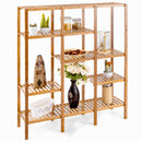Multifunctional Bamboo Shelf Storage Organizer Rack Plant Stand Display Closet