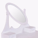 Vanity Wooden Makeup Dressing Table Stool Set Bathroom Mirror+3 Drawer Home Furniture HW55560