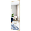 59"Full Length Body Mirror Aluminum Frame Leaning Hanging Dressing Mirror HW66483