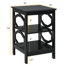 3-tier Nightstand Sofa Side End Accent Table Storage Display Shelf HW65690