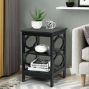 3-tier Nightstand Sofa Side End Accent Table Storage Display Shelf HW65690