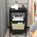 3-tier Nightstand Sofa Side End Accent Table Storage Display Shelf HW65690