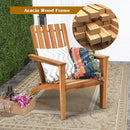 Acacia Wood Adirondack Chair Lounge Armchair Durable Outdoor Garden Yard OP70602
