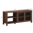 TV Stand Entertainment Center for TV's up to 65" w/ 2 Metal Mesh Doors HW65215