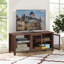 TV Stand Entertainment Center for TV's up to 65" w/ 2 Metal Mesh Doors HW65215