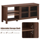 TV Stand Entertainment Center for TV's up to 65" w/ 2 Metal Mesh Doors HW65215