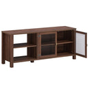 TV Stand Entertainment Center for TV's up to 65" w/ 2 Metal Mesh Doors HW65215