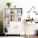 Floor Storage Cabinet Free Standing Wooden Display Bookcase Side Decor Furniture