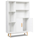 Floor Storage Cabinet Free Standing Wooden Display Bookcase Side Decor Furniture