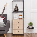Steel Frame Storage Tower Floor Cabinet Unit Freestanding Bath 3 Drawers Shelf
