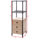 Steel Frame Storage Tower Floor Cabinet Unit Freestanding Bath 3 Drawers Shelf