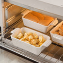 6/12-Piece 210ML White Porcelain Bake Plate Pans w/ Handle,Ceramic