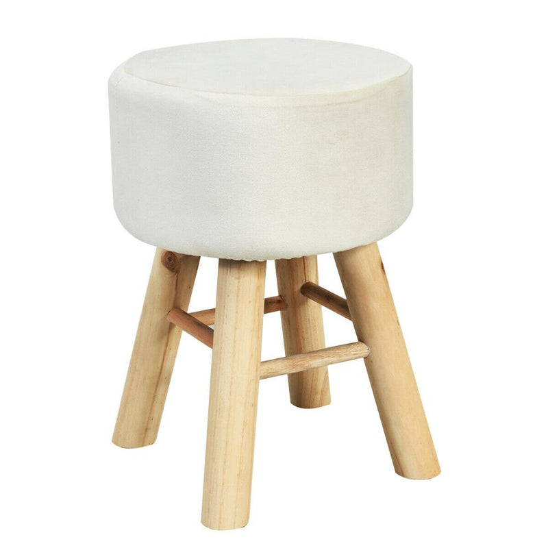 Dressing Stool Vanity Makeup Padded Cushioned Chair Wood Leg Piano Seat