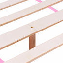 Giantex Kids Children PU Upholstered Platform Wooden Princess Bed Bedroom Furniture Pink HW59101