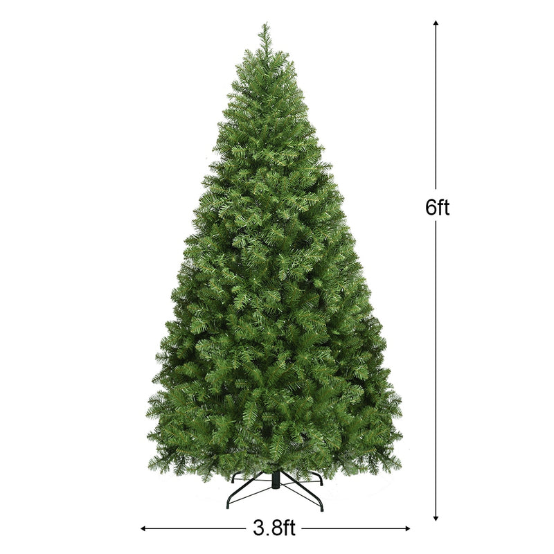 Pre-Lit PVC Christmas Tree 6Ft Spruce Hinged 560 LED Lights CM20714