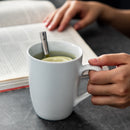 6 Pieces Ivory White Porcelain 360cc Coffee Mug Cup